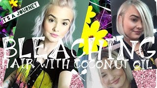 Bleaching Hair with Coconut Oil  My Journey [upl. by Felicidad855]