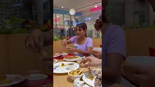 foreigner girls ko pani puri khilana Sikhaya food foodie funny love couple ytshorts sonadey [upl. by Loziram174]