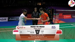 Gregoria Mariska Tunjung vs Zhang Yi Man  Round Of 16 Arctic Open 2024 Highlight [upl. by Ydaj823]