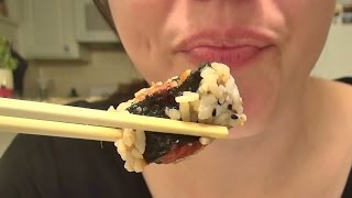 SassEsnacks ASMR  Sushi Dynamite Roll  Eating Sounds  Mukbang [upl. by Morentz]