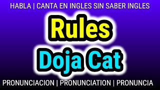 Como aprender PRONUNCIACION inglés con musica GRATIS  Rules  Doja Cat [upl. by Narra]