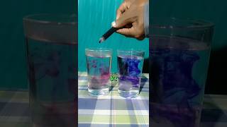 science experiment hot water vs Cold Water reaction colourexperiment shorts water youtube [upl. by Ahsatin]