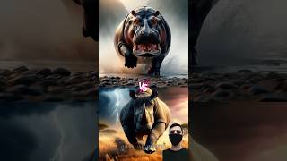 Hippo VS Animals Wolf Tiger Lion Trex [upl. by Nerej754]