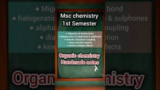 Important short notes  organic chemistry  msc 1st sem  mscnotes viralshorts shorts [upl. by Anayrb243]