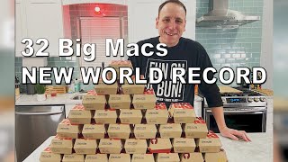 Most Big Macs Ever Eaten by One Person  Joey Chestnut Sets New World Record [upl. by Cumings172]