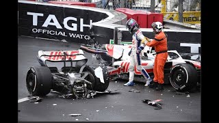 Monaco Mayhem Perez and Haas Wild Ride [upl. by Ijar334]