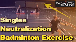 Badminton Exercise 4 Corners Single Neutralization Badminton Übung Neutralisieren [upl. by Naginnarb]