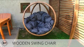 🔨DIY Wooden Outdoor Swing Chair  Wiszący fotel ogrodowy [upl. by Kciredohr]