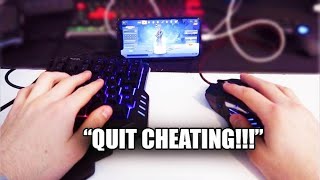 I tried out for a MOBILE Fortnite Clan while CHEATING with KEYBOARD AND MOUSE… [upl. by Kiele204]