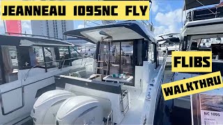 Jeanneau NC1095 Fly Walk Thru  FLIBS 2024 [upl. by Nawad874]