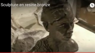 Moulage dun buste en résine bronze [upl. by Hekking]