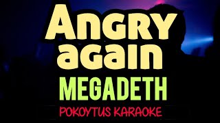 Angry again 🎤 Megadeth karaoke lyrics lyricvideo minusone [upl. by Kunkle]