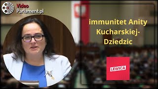 Immunitet posłanki Anity KucharskiejDziedzic [upl. by Ermine]