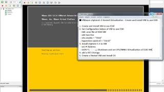 VMware vSphere 55 Nested Virtualization  Create and Install VM to use ESXi [upl. by Decato]