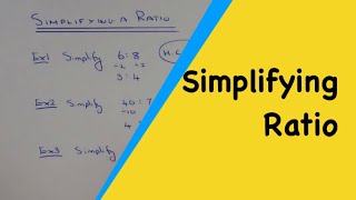 How to simplify a ratio to its simplest form [upl. by Lertnom]