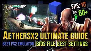 AetherSX2 Setup Best Settings Bios FULL TUTORIAL 2022  PS2 Emulator for Android [upl. by Auqinet]