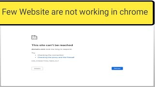 few website are not working in my pc few website not opening in chrome  this site cant be reached [upl. by Vaios]