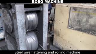 Steel wire flattening and rolling machine with carbide roller [upl. by Duma261]