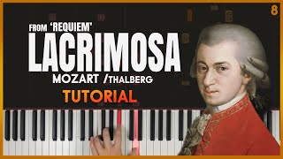 LACRIMOSA from Requiem by Mozart  Piano Tutorial Part 1 [upl. by Croydon]