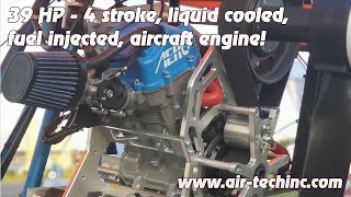 Aero 1000 4 stroke 39 HP single cylinder ultralight aircraft propulsion system from Air Tech Inc [upl. by Dinsmore]