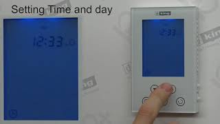 F902GFCI Floor Heating Thermostat Setting Day and Time [upl. by Ishii]