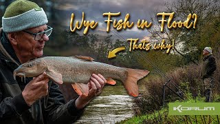 River Wye In Flood  Barbel Fishing [upl. by Yann]