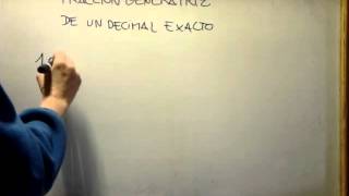 MATEMÁTICAS 3º ESO Cómo calcular la fracción generatriz de un número decimal exacto [upl. by Aeli]