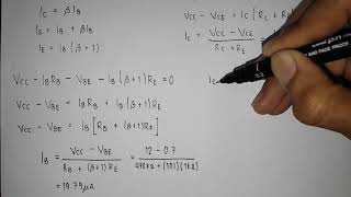 BJT Problem 5 EmitterStabilized Bias Saturated [upl. by Kalindi]