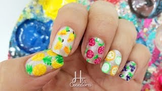 Decoracion de uñas Frutas  Fruit Nail Art [upl. by O'Rourke]