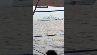 As Atin Ito civilian mission approaches Panatag Shoal China Coast Guard begins tailing [upl. by Annaitsirk872]