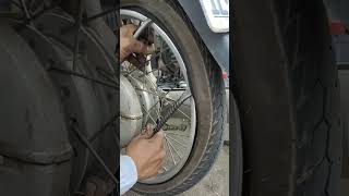 remove tires 7010017 shorts motorcycle howto [upl. by Mlehliw]