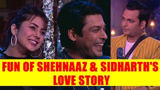 Bigg Boss 13 Update Paritosh makes fun of Shehnaaz and Sidharths love story [upl. by Elsa251]