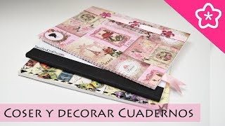 3 IDEAS PARA COSER Y DECORAR CUADERNOS  DecoAndCrafts [upl. by Airlee]