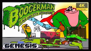 Boogerman A Pick and Flick Adventure  4K60ᶠᵖˢ  Longplay SEGA Genesis [upl. by Mechling]