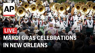 LIVE Mardi Gras celebrations in New Orleans [upl. by Ewall]