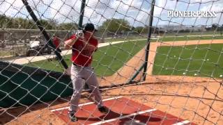 Video Stuart Turner takes batting practice MNTwins [upl. by Analra]