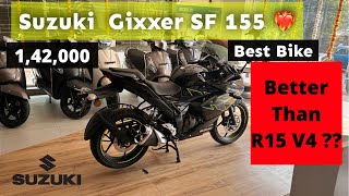 Exclusive 2024 Suzuki ￼Gixxer sf 155  Better than R15V4  Moto biker [upl. by Arratoon698]