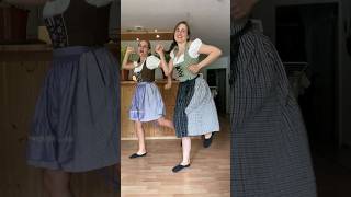 2 Girls in a Dirndl Dancing to the German Barbara Song learngerman barbarasrhabarberbar barbara [upl. by Tedric]