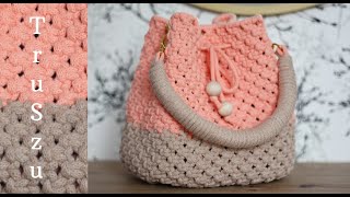 Macrame BAG Tutorial DIY Torebka ze sznurka krok po kroku How to Make a Macrame Bag SUMMER BAG [upl. by Atalanta]