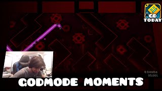 GD TODAY 6 GODMODE MOMENTS  Geometry Dash [upl. by Anahsek]