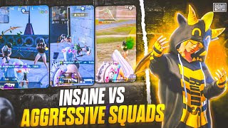 INSANE VS Aggressive Squads in Conqueror Lobby 😤  Fastest 1v4 Clutchs [upl. by Malinowski917]