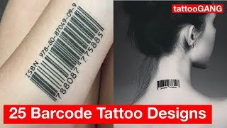 25 Latest Barcode Tattoo Designs Gallery [upl. by Loftis]