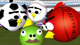 Ball Games with the Angry Birds ♫ 3D animated spoof ☺ FunVideoTVstyle [upl. by Olson]