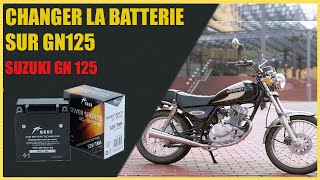 Changer la batterie sur une Suzuki GN 125  Tutoriel [upl. by Aicsile]