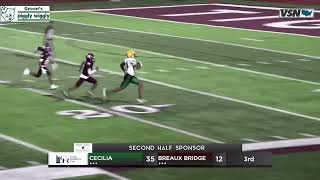 Ellis Stewart accounts for 6 TDs in Cecilia win vs Breaux Bridge [upl. by Hairahcez]