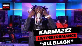 Karma2zz  All Black  Hiphopnowtv Live Performance [upl. by Llehcram]