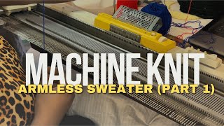 ARMLESS KNiTTED WEAR knittedsweater machine knittingmachinepatterns [upl. by Ploch897]