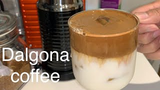 Dalgona coffee using frother nespresso aeroccino [upl. by Dino]