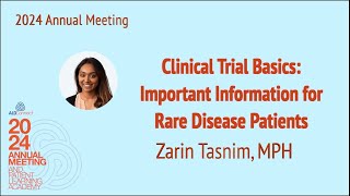 12 Clinical Trial Basics Important Information for Rare Disease Patients Tasnim [upl. by Leyla]