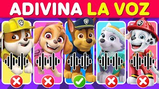 Adivina El Personaje De PAW PATROL😀❤️Chase👮Rubble💛Marshall🚒Skye🌸 Patrulla Canina❤️ Adivina La Voz😍 [upl. by Nireil870]